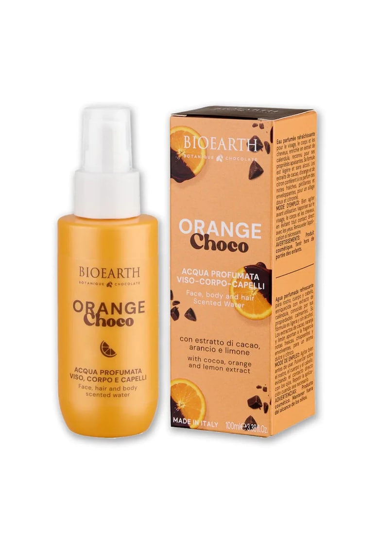 Apa parfumata pentru fata - corp si par - cu extract de cacao - portocala & lamaie - Orange Choco - 100 ml
