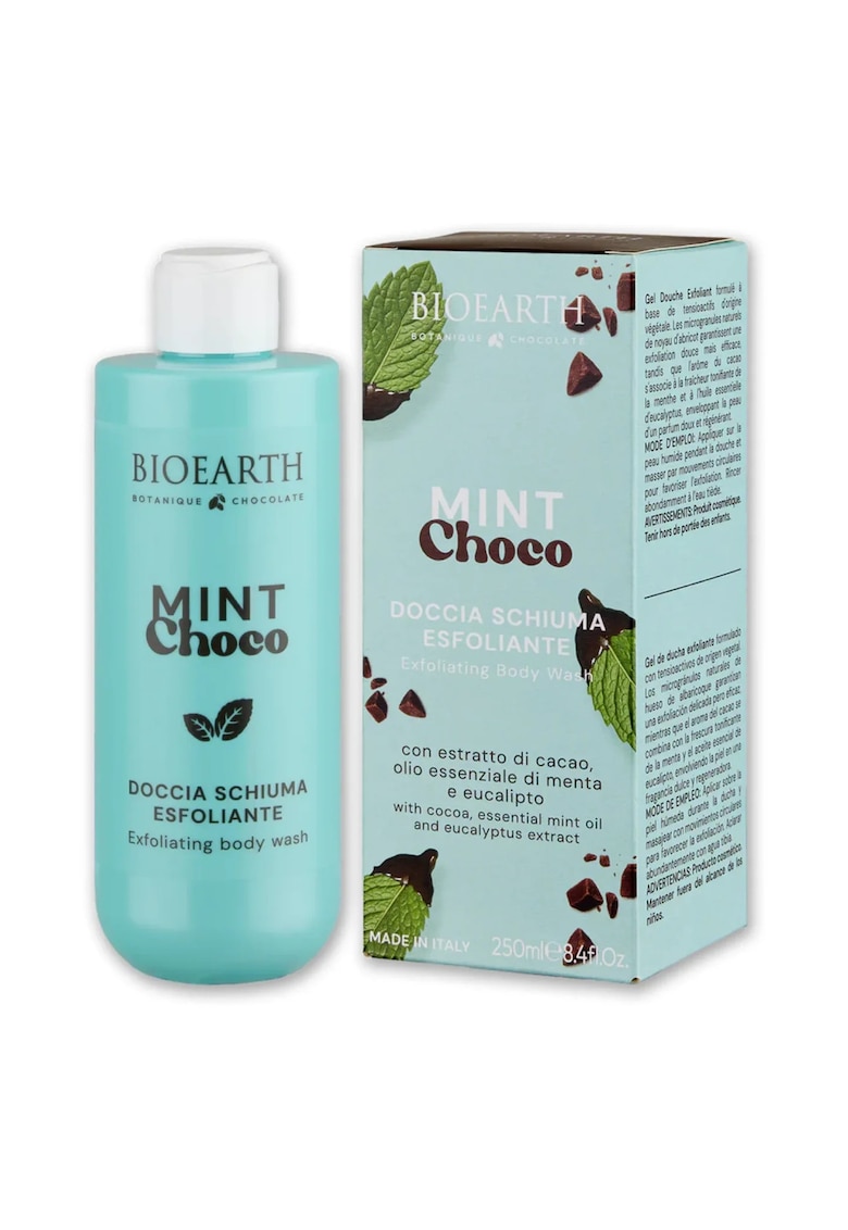Gel de dus exfoliant cu extract de cacao - eucalipt & ulei essential de menta - Mint Choco - 250 ml