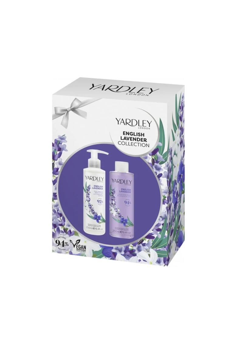 Set duo 1 x 250 ml gel de dus si 1 x 250 ml lotiune de corp cu parfum de lavanda englezeasca - English Lavender Collection - 2 articole