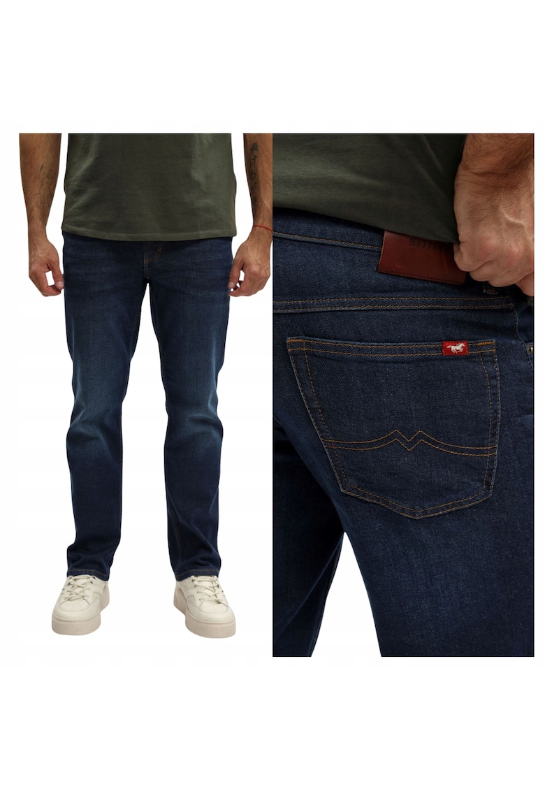 Blugi Barbati - Tramper Straight - W33-L32 US - Albastru - Straight Fit - Bumbac - Design Clasic Casual - Ideal Pentru Uz Zilnic - Lungi