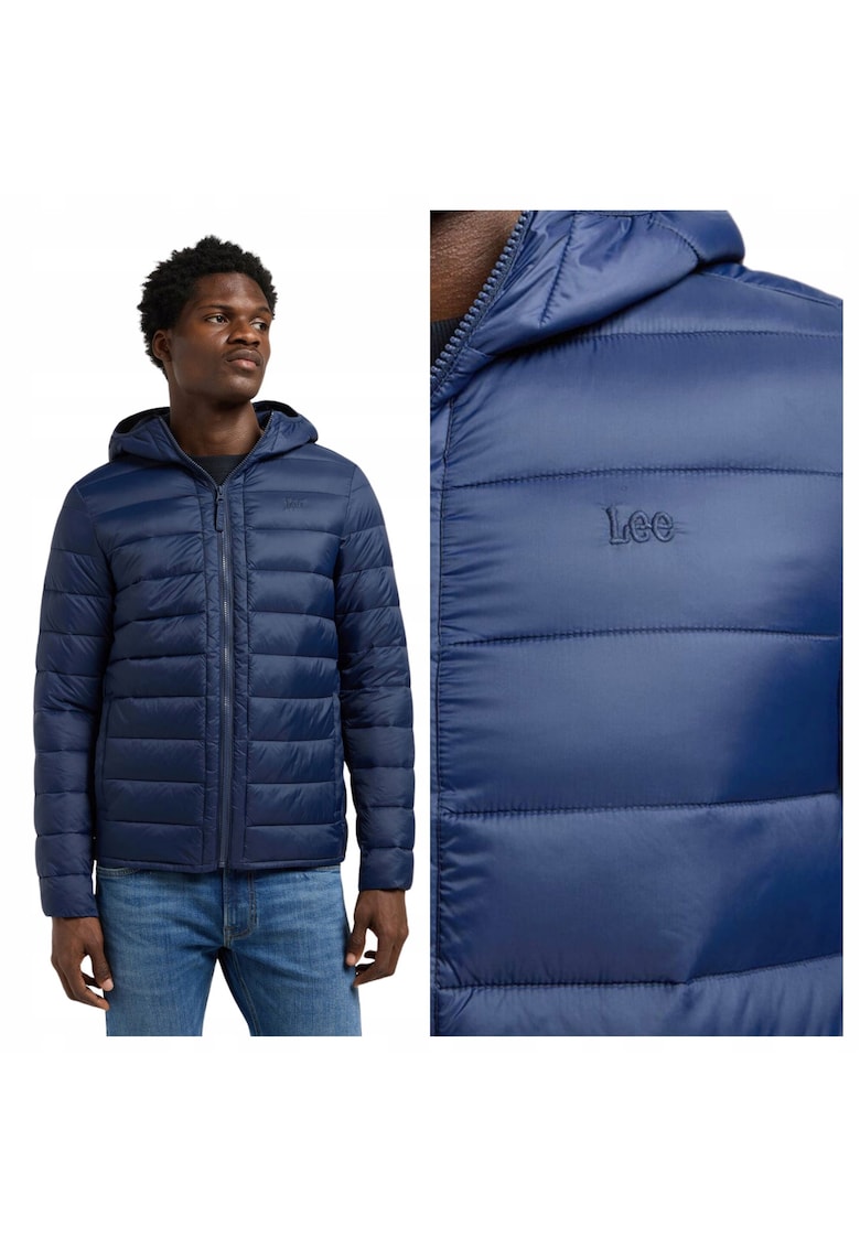 Geaca Barbati - Puffer Jacket - S INTL - Albastru - Regular Fit - Poliamida - Design Clasic Casual - Ideal Pentru Uz Zilnic - Caldura si Confortabila
