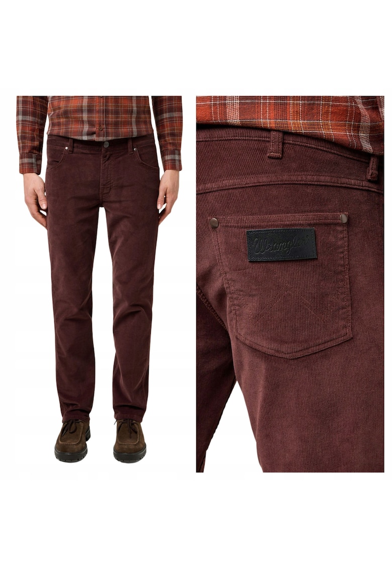 Pantaloni Barbati - Greensboro - W33-L32 US - Rosu - Regular Fit - Bumbac - Design Clasic Casual - Ideal Pentru Uz Zilnic - Lungi