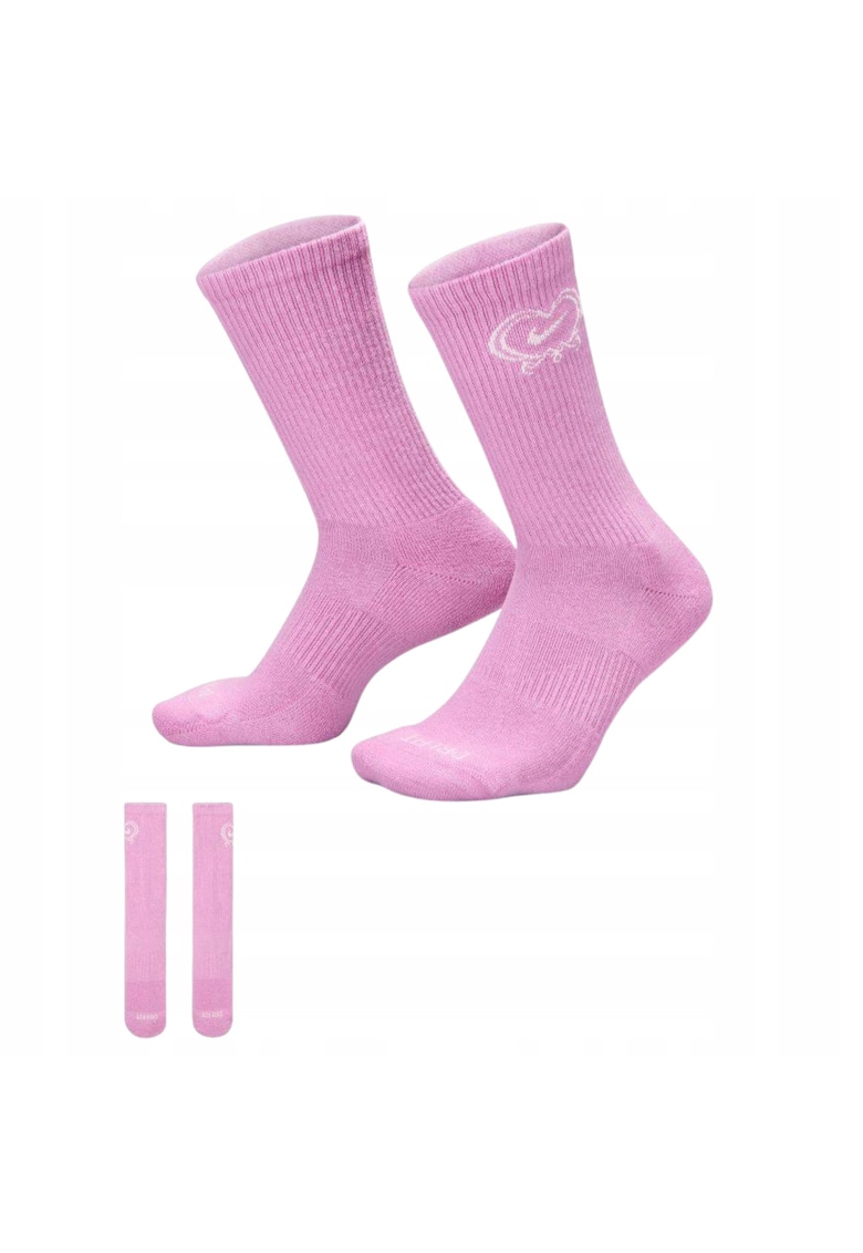 Sosete Sport Everyday IH8626 503 Marime 42 46 Roz Tehnologie Dri Fit Ce Indeparteaza Umezeala Tricot Moale Din Bumbac Inalt Material Extrem De Respirabil Pentru Confort Sporit Ajustare Elastica Pe Forma Piciorului