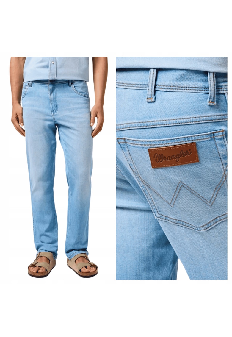 Blugi traditionali de barbati - Marimea 34/34 - Albastru - Model legendar TEXAS - Croiala dreapta regulara - Talie medie normala - Inchidere cu fermoar rezistent - Denim robust premium
