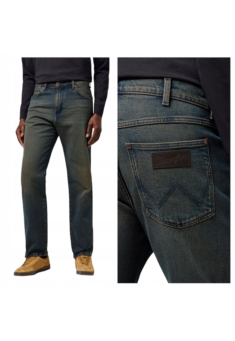 Blugi clasici regular de barbati - Marimea 34/30 - Albastru - Model FRONTIER - Croiala dreapta si regulara - Talie medie standard - Inchidere cu fermoar rezistent - Ideal pentru zi de zi