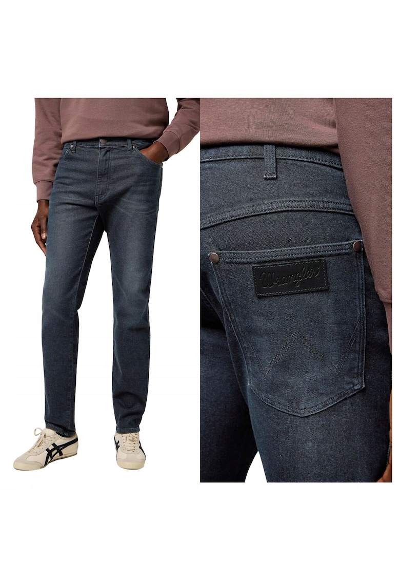 Blugi clasici pentru barbati - Marimea 32/30 - Gri - Model RIVER - Picioare cu croiala dreapta Straight fit regulara - Talie medie standard - Inchidere frontala cu fermoar din metal rezistent