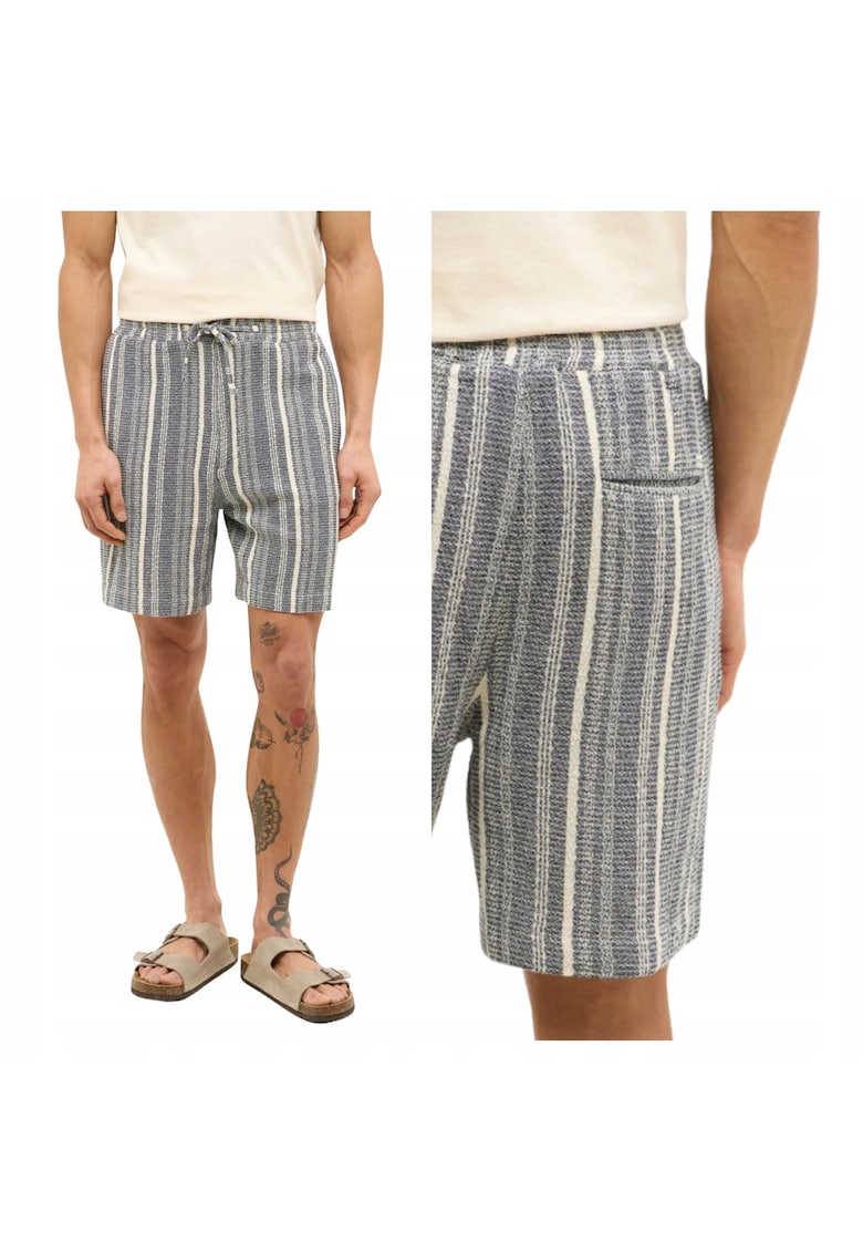 Pantaloni scurti casual - Marimea 36 - Albastru - Stil Lockport Shorts - Croiala confortabila regular fit - Fara sistem de inchidere elastica - 100% bumbac de calitate - Are 5 buzunare