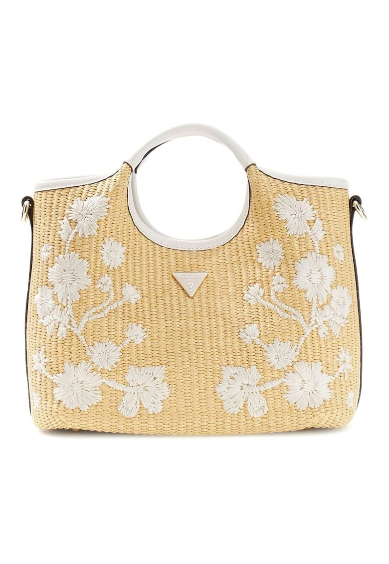 Geanta cu model impletit si broderie florala Kirsten Mini
