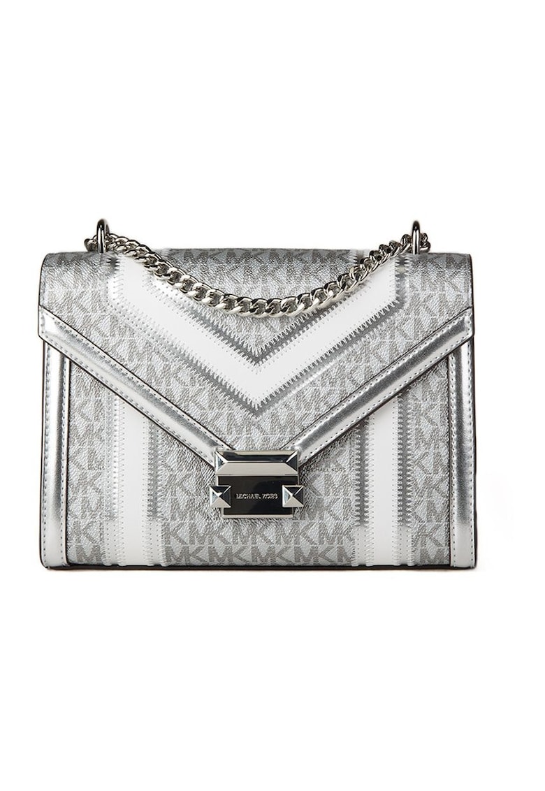 Geanta cu detalii metalizate Whitney medium - 25x18x7cm