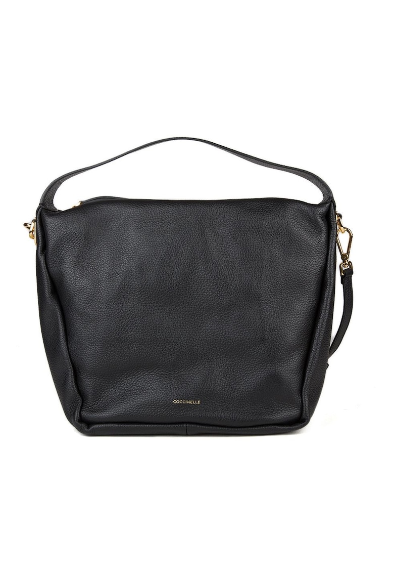 Geanta tote din piele naturala cu aspect granulat Oliver - 30x27x17cm