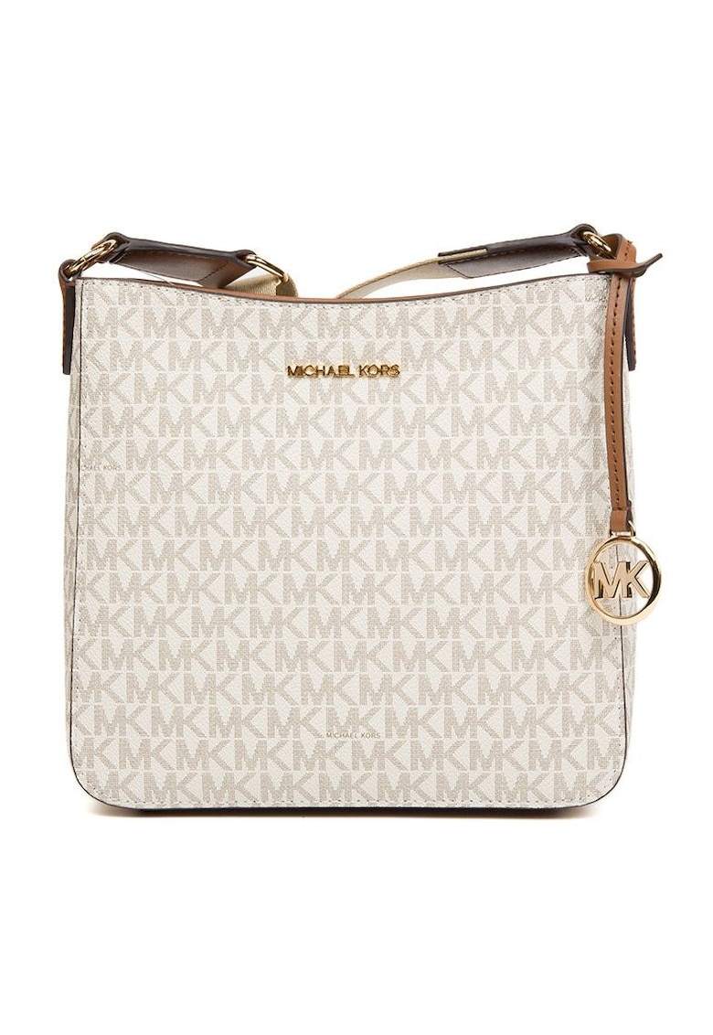 Geanta crossbody cu imprimeu cu monograma - 21x21x7cm