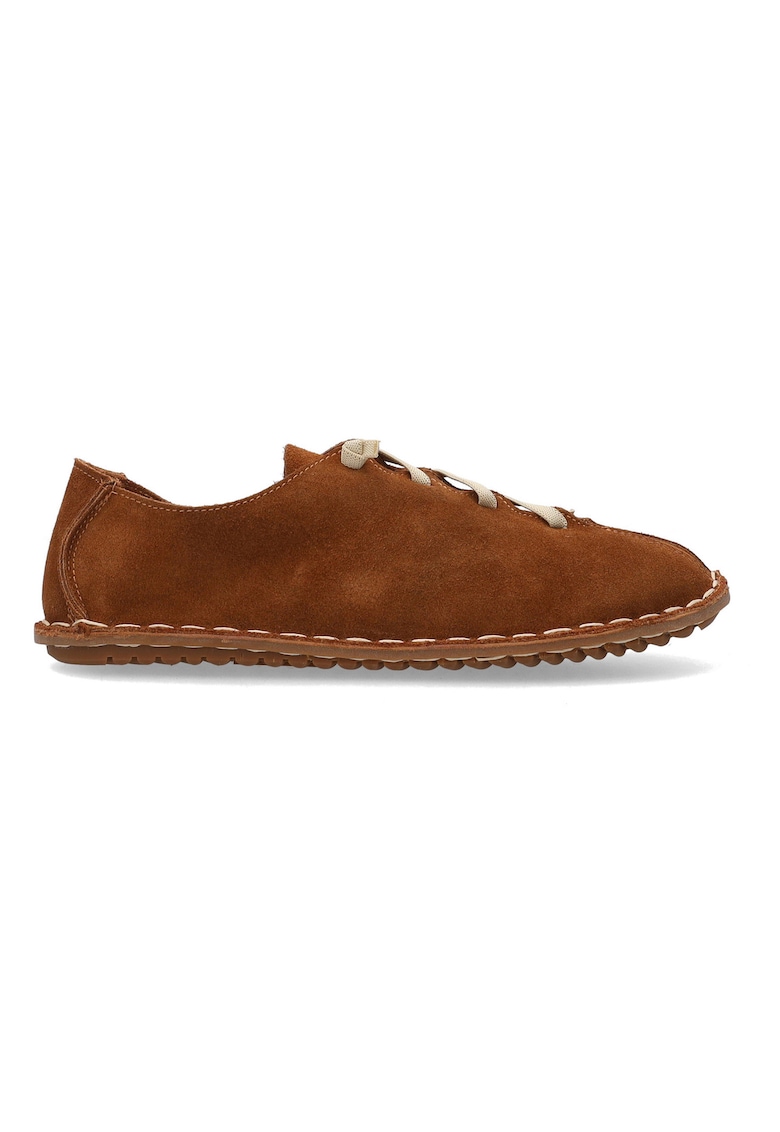 Pantofi casual din piele intoarsa - cu siret elastic