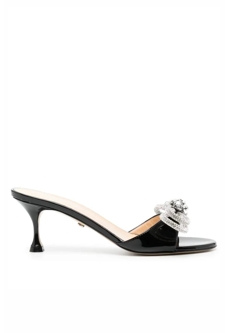Sandale dama - 70mm Double Bow - Negru