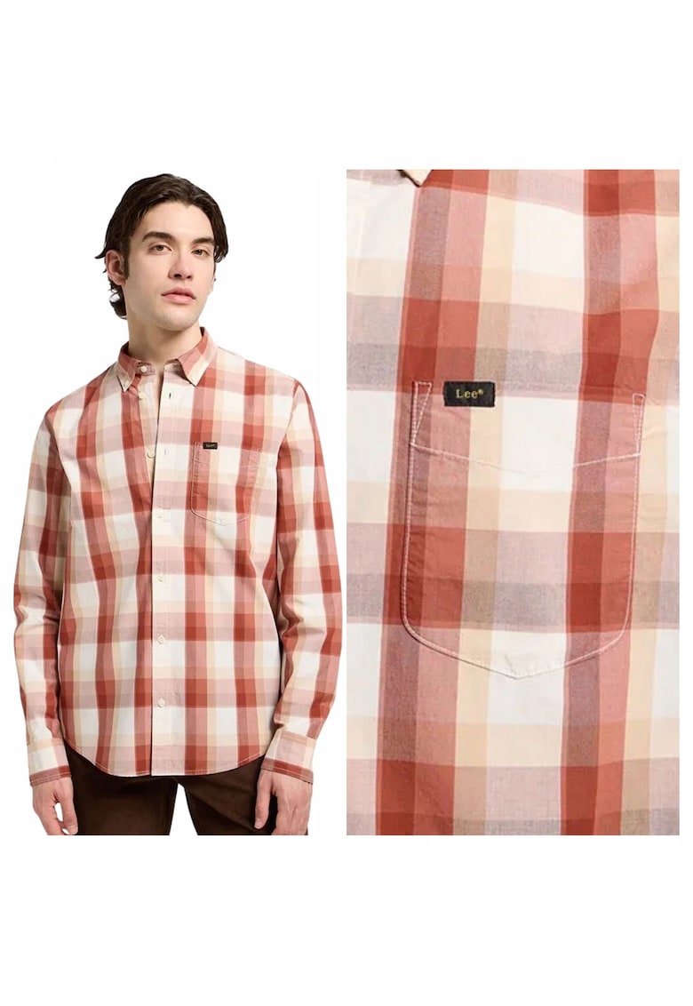 Camasa Pentru Barbati - Marimea L - Multicolor - Button Down - Croiala Regular Fit - Model Drept Regular - Inchidere Nasturi - 1 Buzunar