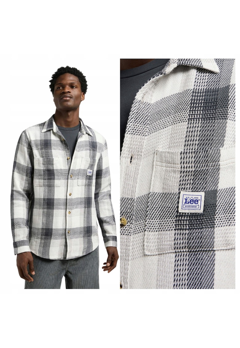 Camasa Pentru Barbati - Marimea S - Multicolor - Workwear Shirt 2.0 - Croiala Relaxed Fit - Model Drept Regular - Nasturi - 2 Buzunare