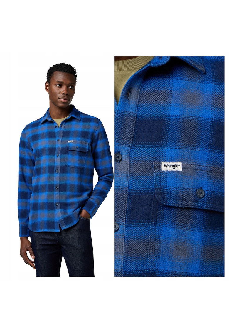 Camasa Pentru Barbati - Marimea M - Albastru - 1 Pkt Indigo Shirt - Compozitie 100% Bumbac - Croiala Confortabila - Inchidere Nasturi