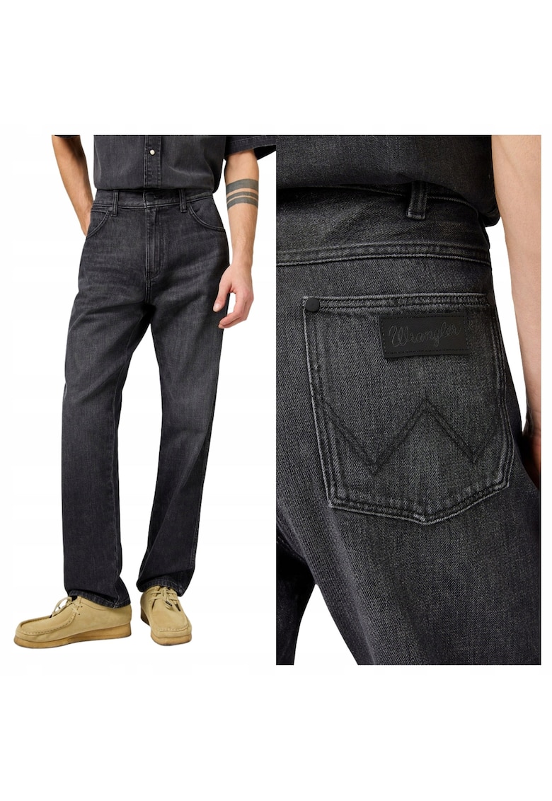 Blugi Dla Barbati - Marimea 36/34 - Negru - Frontier - Croiala Regular Fit - Model Drept Regular - Talie Medie - Fermoar