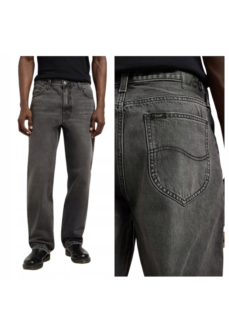 Blugi Barbati - Marimea 33/32 - Negru - Asher - Material 100% Bumbac - Croiala Loose Fit - Inchidere Fermoar - Numar Buzunare 5