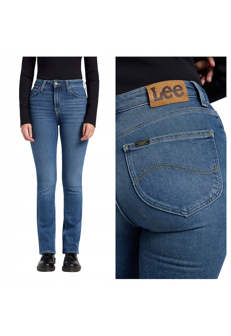 Blugi De Dama Bootcut - Marimea 28/31 - Albastru - Breese Bootcut - Croiala Slim Fit - Model Evazat - Talie Inalta - Fermoar