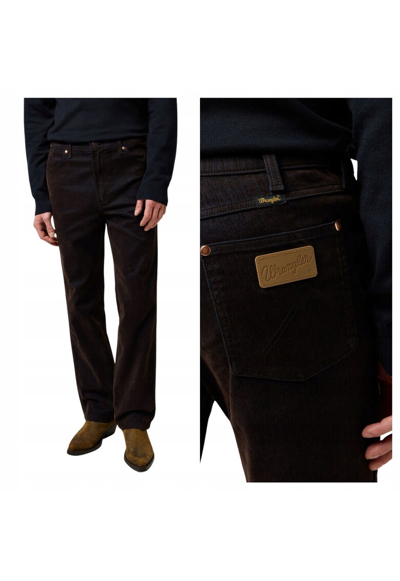 Pantaloni Barbati - Marimea 32/32 - Negru - Wrancher - Croiala Bootcut - Material 76% Bumbac - 22% Poliester - 2% Elastan
