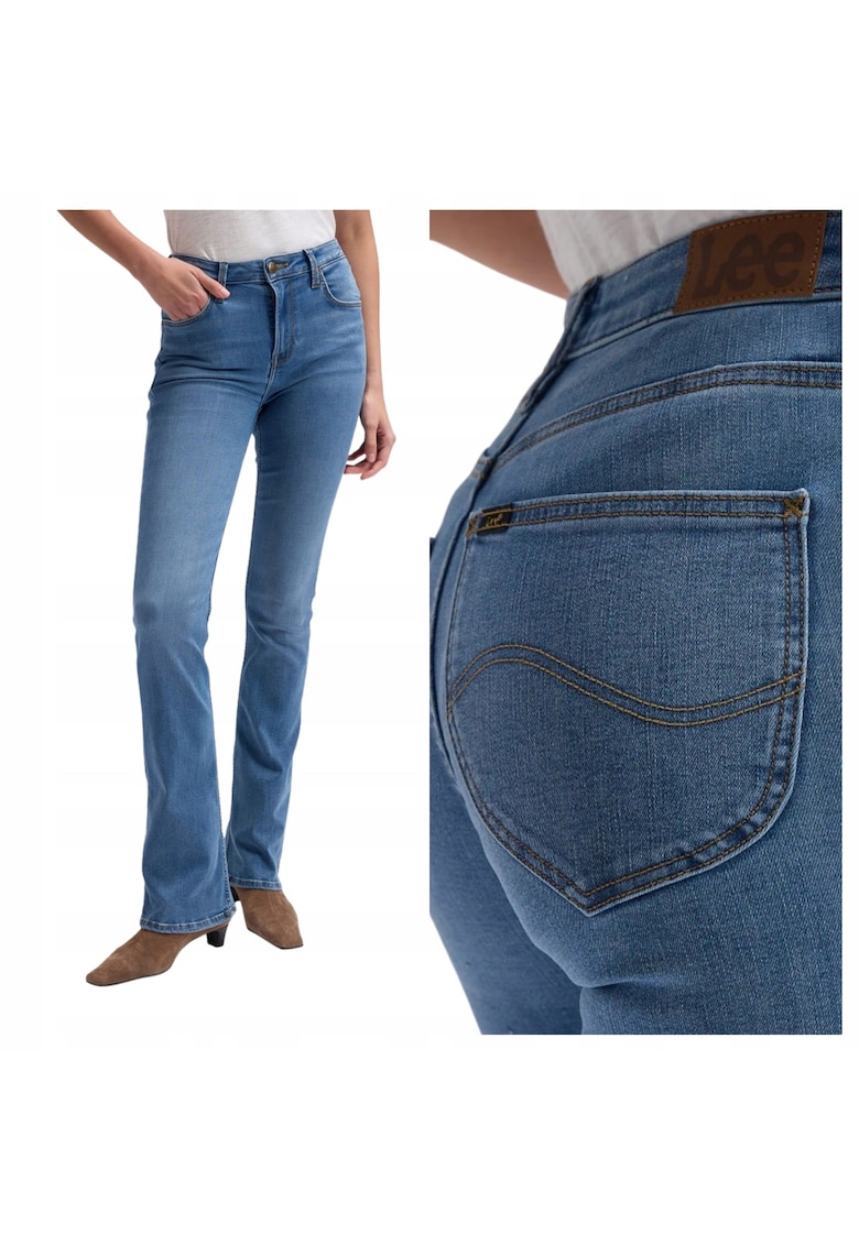 Blugi De Dama - Marimea 29/31 - Albastru - Breese Boot - Croiala Slim Fit - Talie Inalta - Inchidere Fermoar - Dimensiune W29 X L31