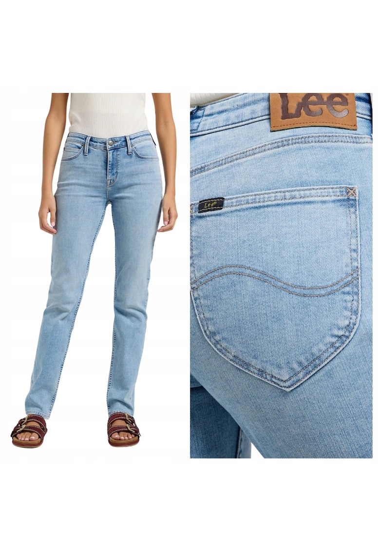 Blugi De Dama - Marimea 27/31 - Albastru - Marion - Croiala Straight Fit - Model Drept Regular - Talie Medie - Fermoar