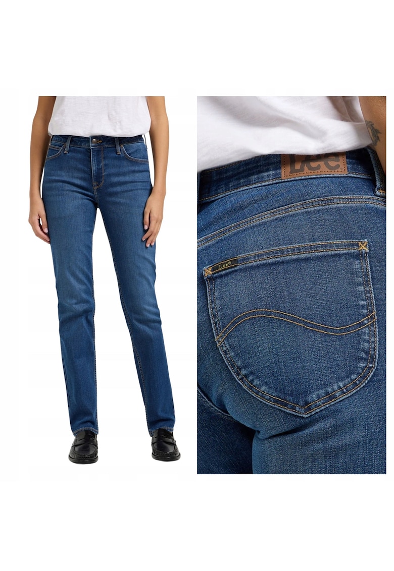 Pantaloni De Dama Din Blugi - Marimea 28/31 - Albastru - Elly - Croiala Slim Fit - Model Conic Ajustat - Talie Inalta - Fermoar