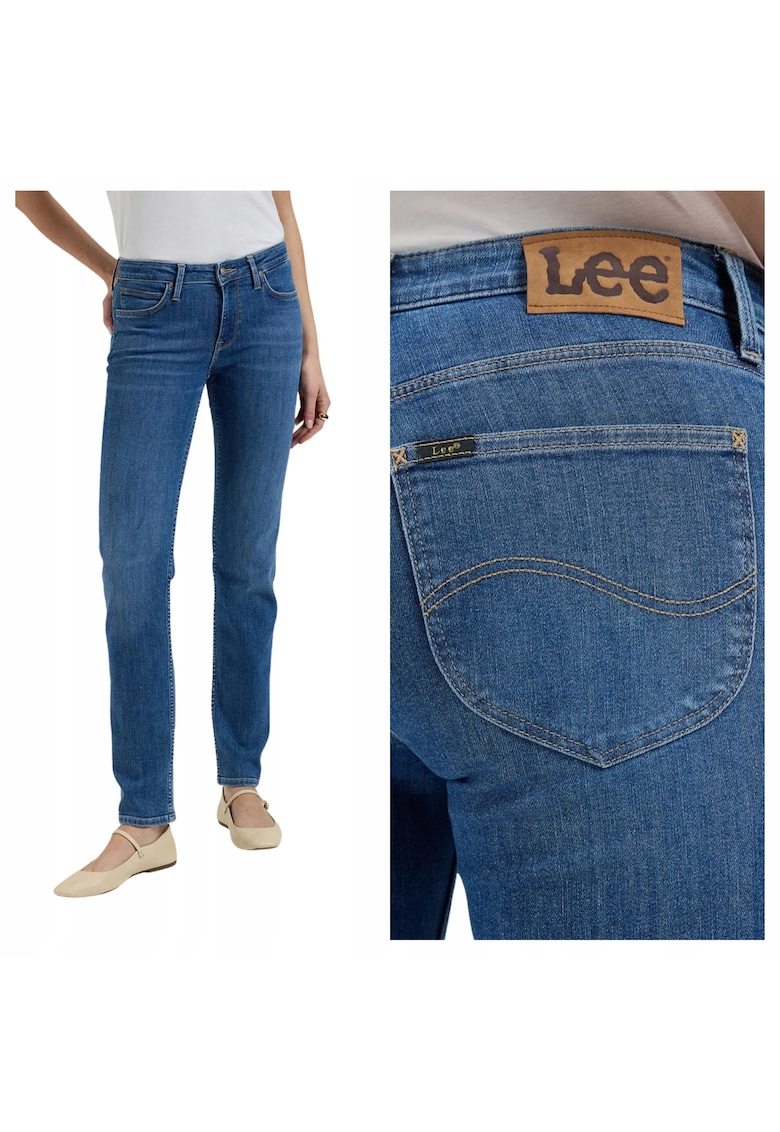 Pantaloni De Dama - Marimea 29/31 - Albastru - Elly - Croiala Slim Fit - Model Conic Ajustat - Talie Medie Regulara - Fermoar