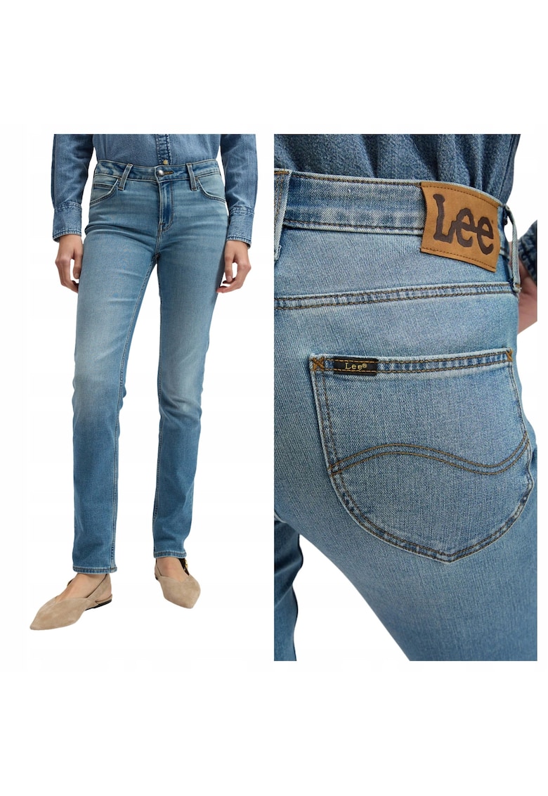Pantaloni De Dama - Marimea 27/31 - Albastru - Elly - Croiala Slim Fit - Model Conic Ajustat - Talie Medie Regulara - Fermoar