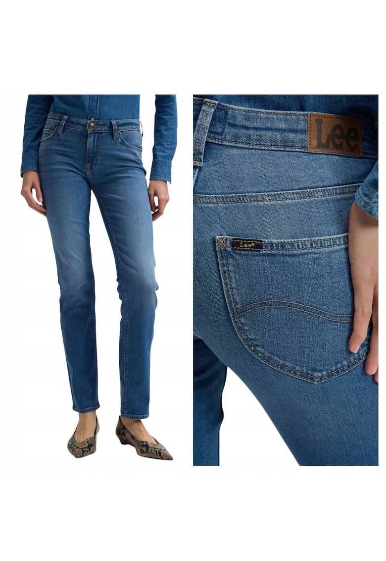 Pantaloni De Dama - Marimea 34/31 - Albastru - Elly - Croiala Slim Fit - Model Conic Ajustat - Talie Inalta - Inchidere Fermoar