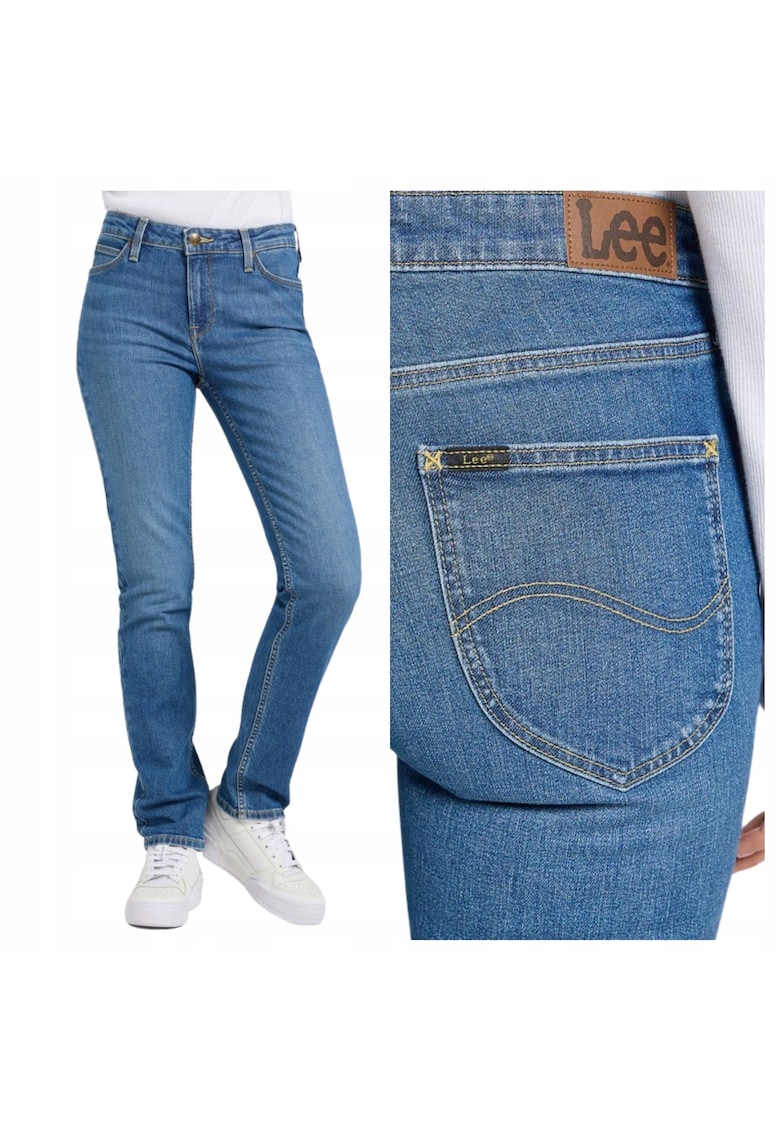 Pantaloni De Dama - Marimea 28/31 - Albastru - Elly - Croiala Slim Fit - Model Conic Ajustat - Talie Medie Regulara - Fermoar