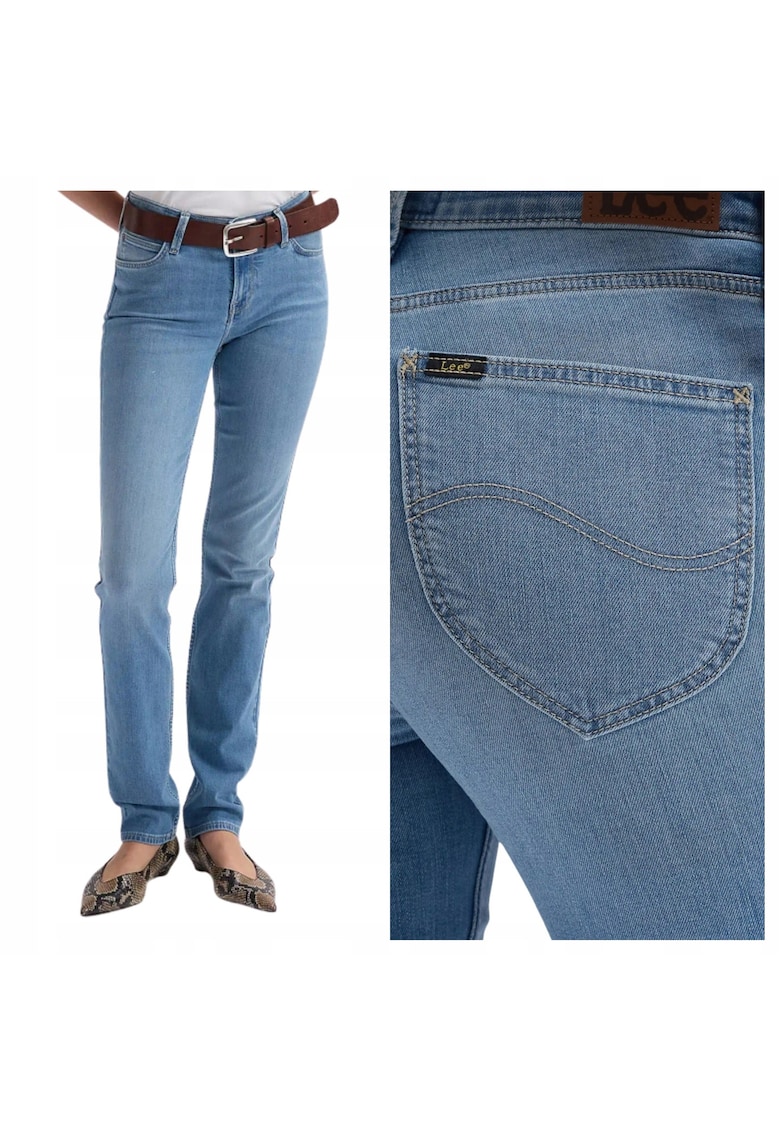 Pantaloni De Dama - Marimea 30/31 - Albastru - Marion - Croiala Straight Fit - Model Drept Regular - Talie Medie - Fermoar