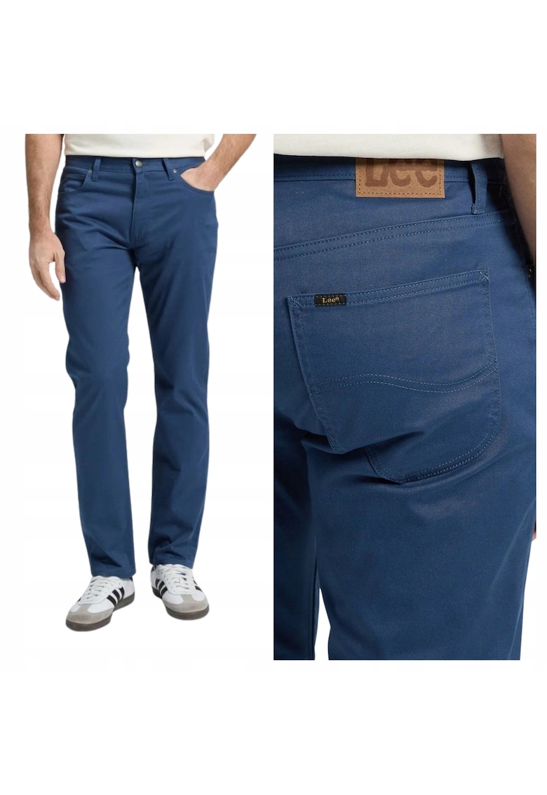 Pantaloni Barbati - Marimea 31/32 - Albastru - Darren Zip Fly - Compozitie 98% Bumbac - 2% Elastan - Croiala Straight Fit - Talie Medie