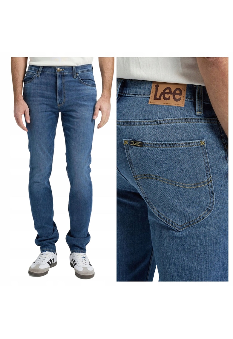 Pantaloni Barbati - Marimea 32/32 - Albastru - Luke - Croiala Slim Fit - Model Conic Ajustat - Talie Medie Regulara - Fermoar