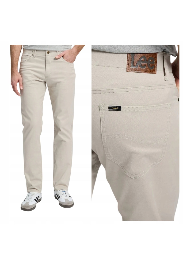 Pantaloni Barbati - Marimea 33/34 - Bej - Straight Fit Mvp - Croiala Straight Fit - Compozitie 60% Bumbac - 38% Poliester