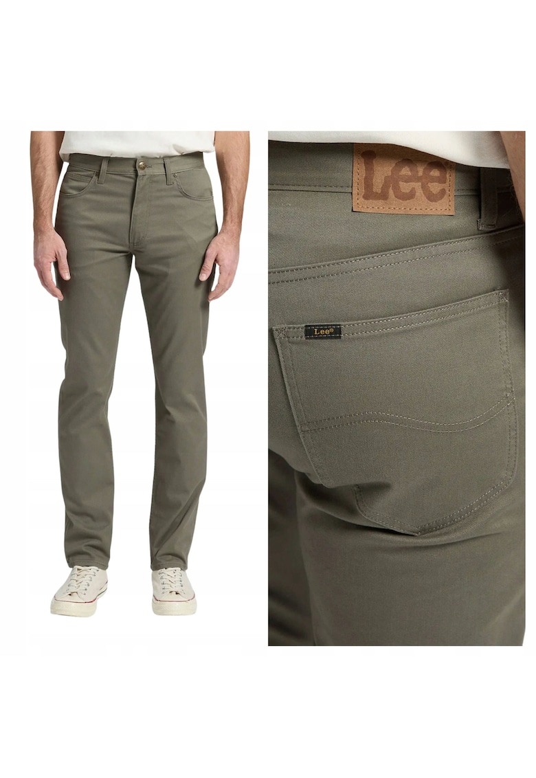 Pantaloni Barbati - Marimea 32/32 - Verde - Daren - Croiala Straight Fit - Model Drept Regular - Talie Joasa - 5 Buzunare