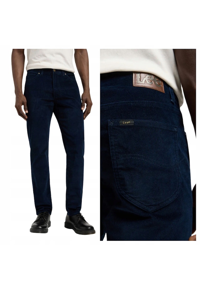 Pantaloni Barbati - Marimea 33/34 - Albastru - Slim Fit Mvp Rivet Navy - Croiala Slim Fit - Model Conic Ajustat - Talie Medie