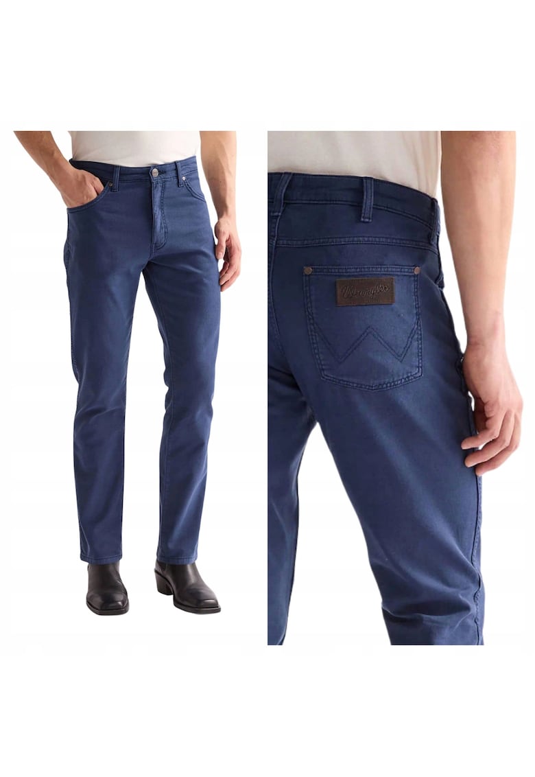 Pantaloni Barbati - Marimea 33/32 - Albastru - Larston - Croiala Slim Fit - Model Conic Ajustat - Talie Medie - Fermoar