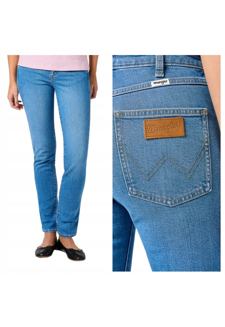 Blugi De Dama - Marimea 28/30 - Albastru - Piper - Croiala Slim Fit - Model Conic Ajustat - Talie Inalta - Fermoar