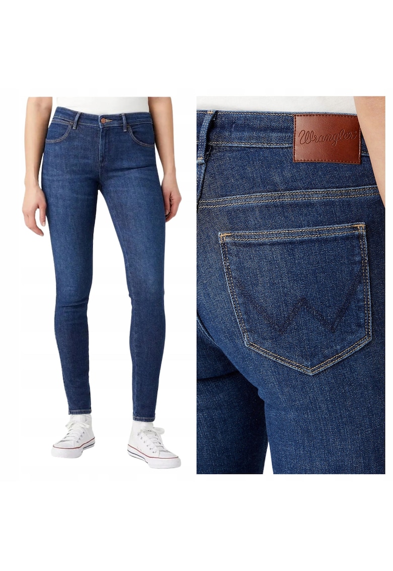 Blugi De Dama - Marimea 28/30 - Albastru - Skinny Dora - Croiala Skinny Fit - Model Stramt Skinny - Talie Medie - Fermoar