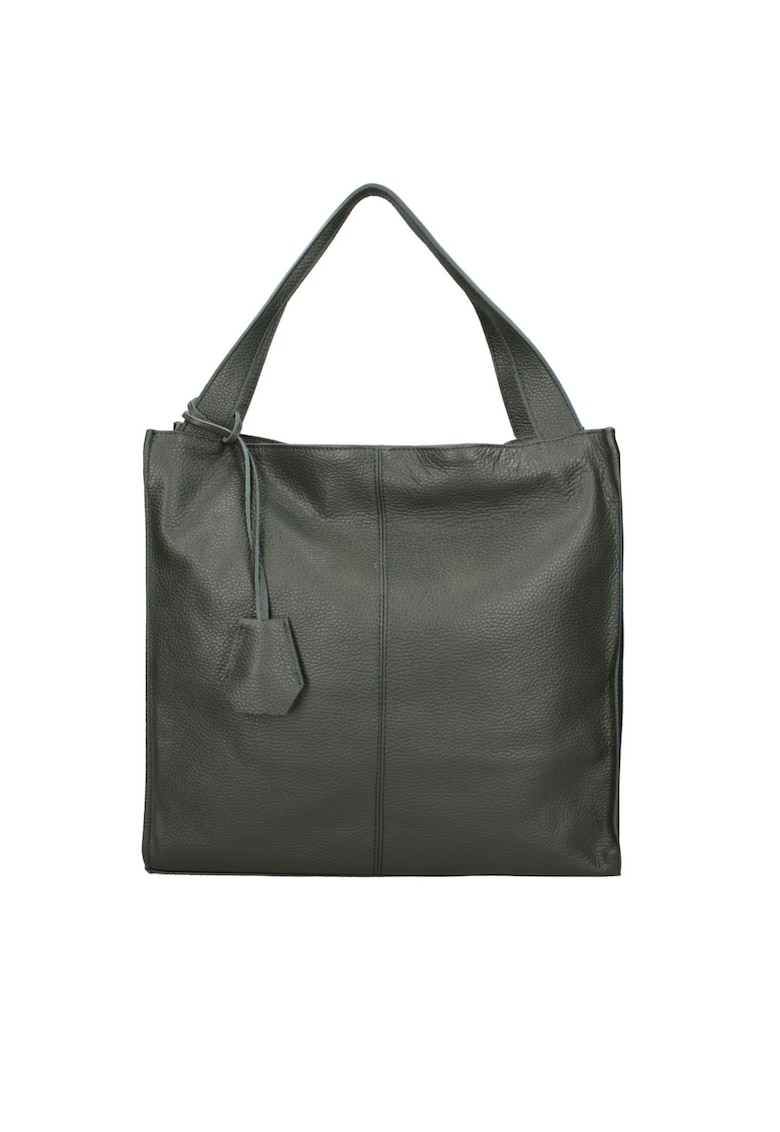 Geanta tote din piele Aelia - Verde inchis