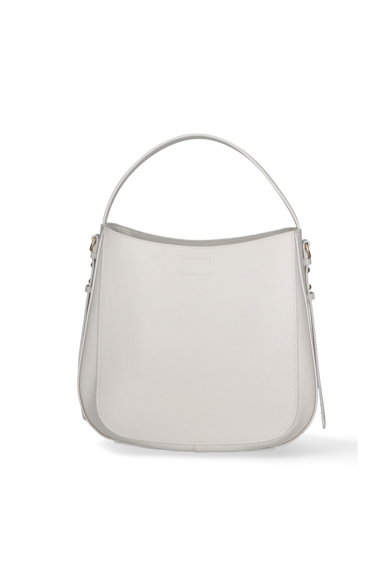 Geanta crossbody din piele Astraea - Gri deschis