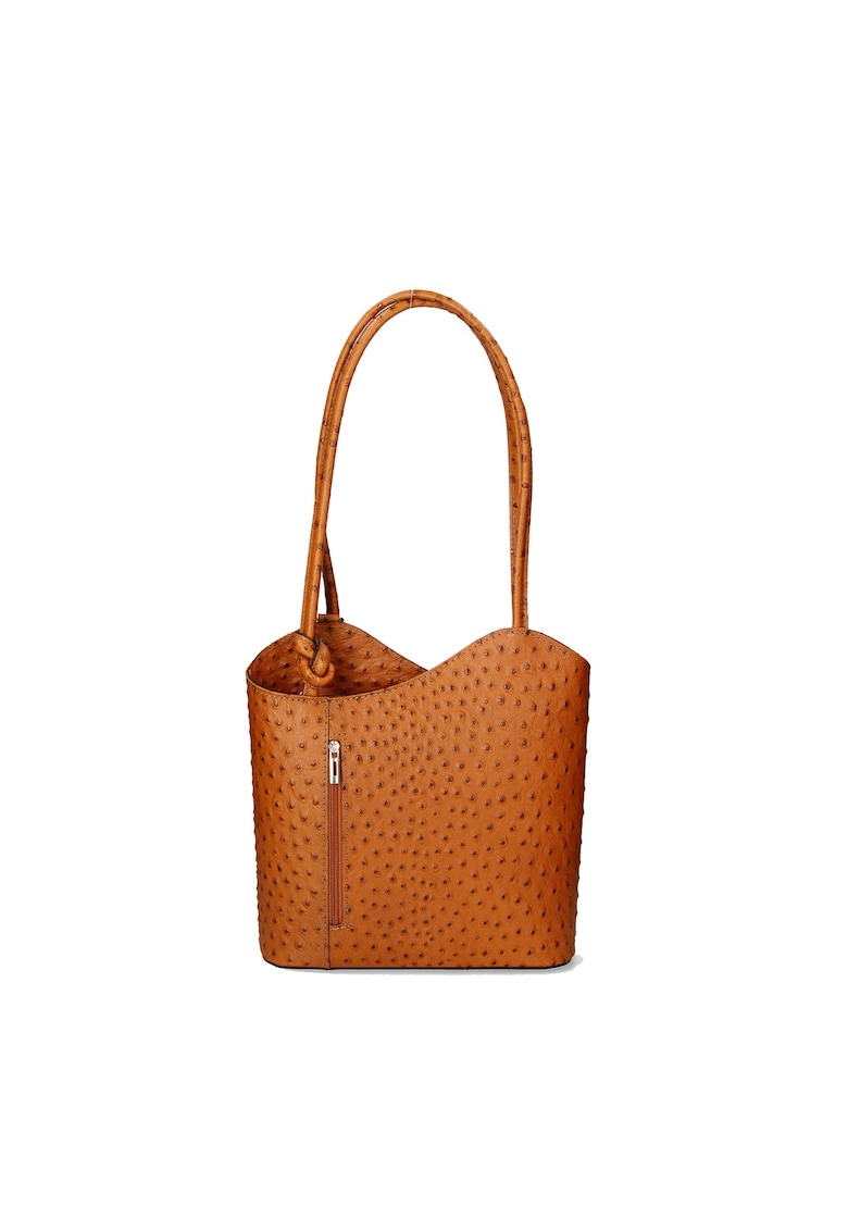 Rucsac convertibil de piele Chanel - Maro cognac