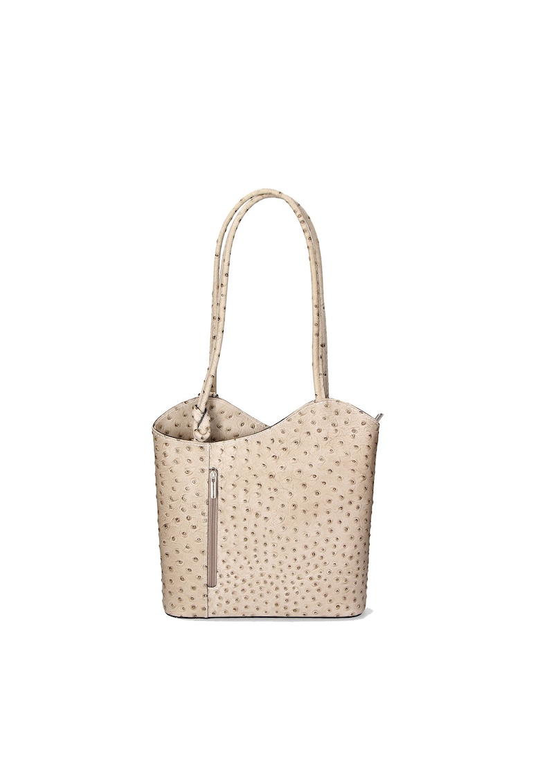 Rucsac convertibil de piele Chanel - Maro taupe