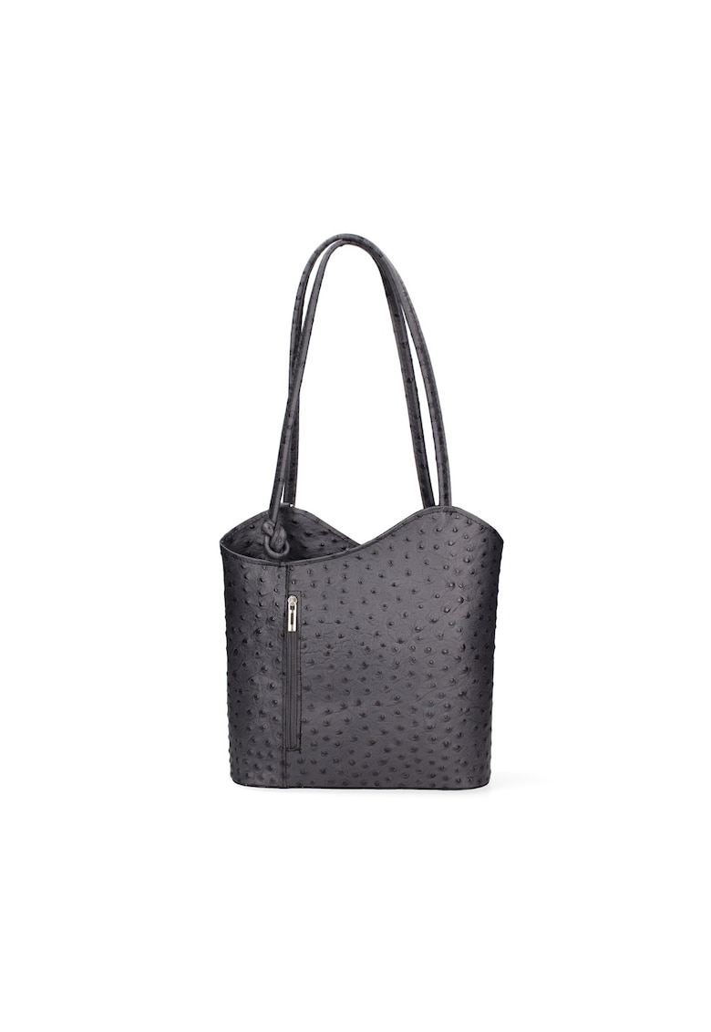 Rucsac convertibil de piele Chanel - Gri inchis