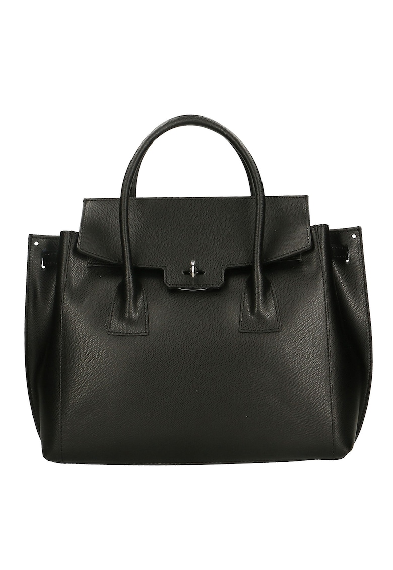 Geanta shopper de piele Dayana - Negru