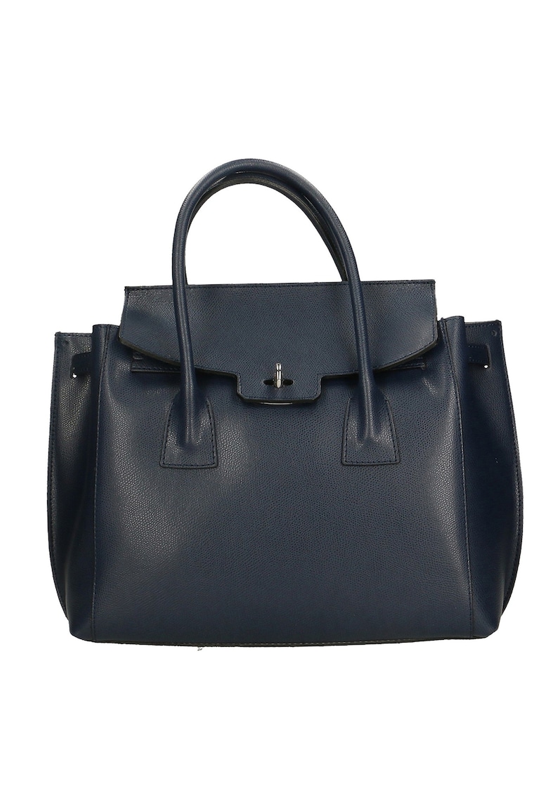 Geanta shopper de piele Dayana - Bleumarin