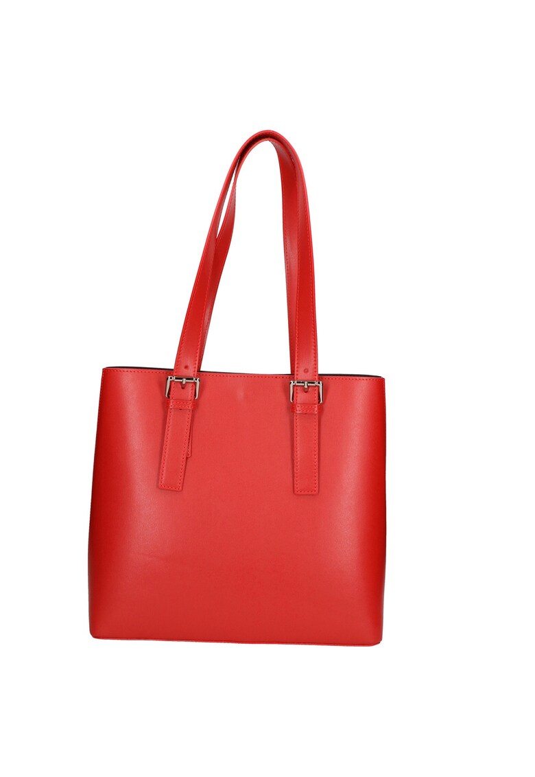 Geanta shopper din piele Germana - Rosu inchis