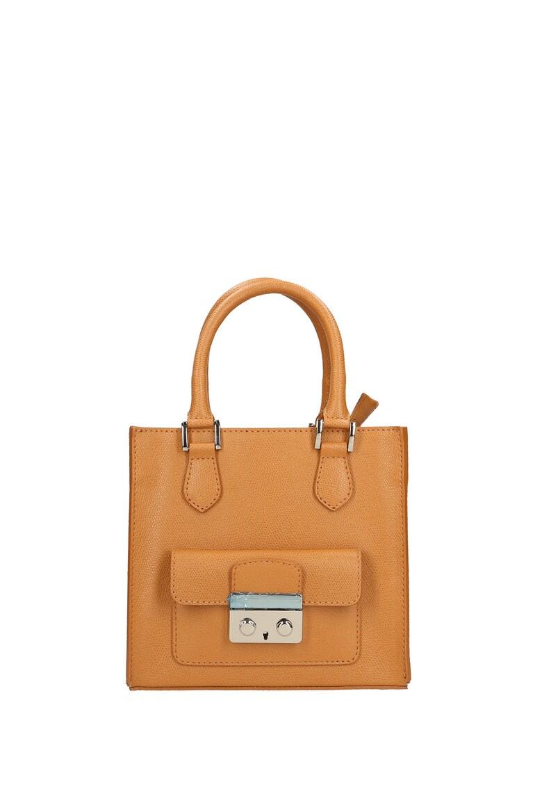 Geanta tote mini din piele Iolara - Maro