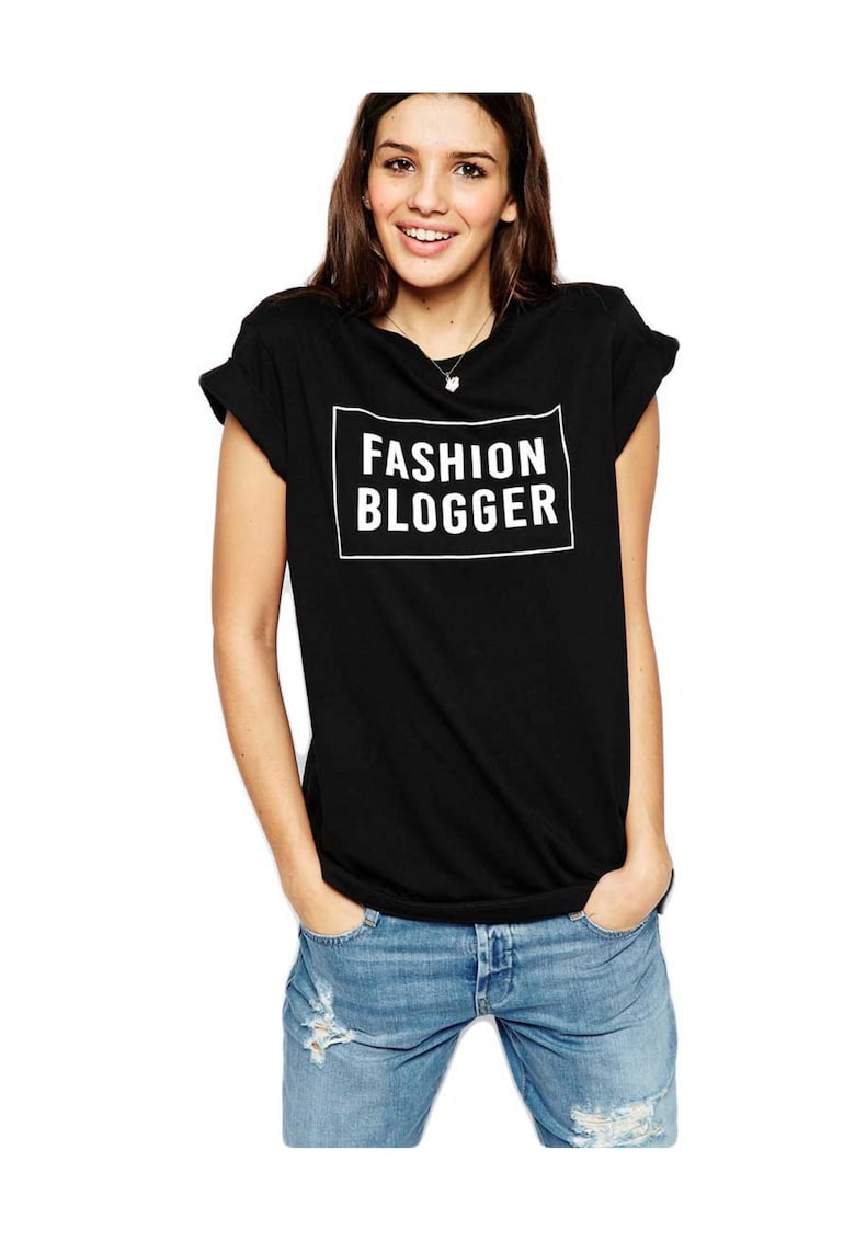 Tricou dama - Fashion Blogger - Negru